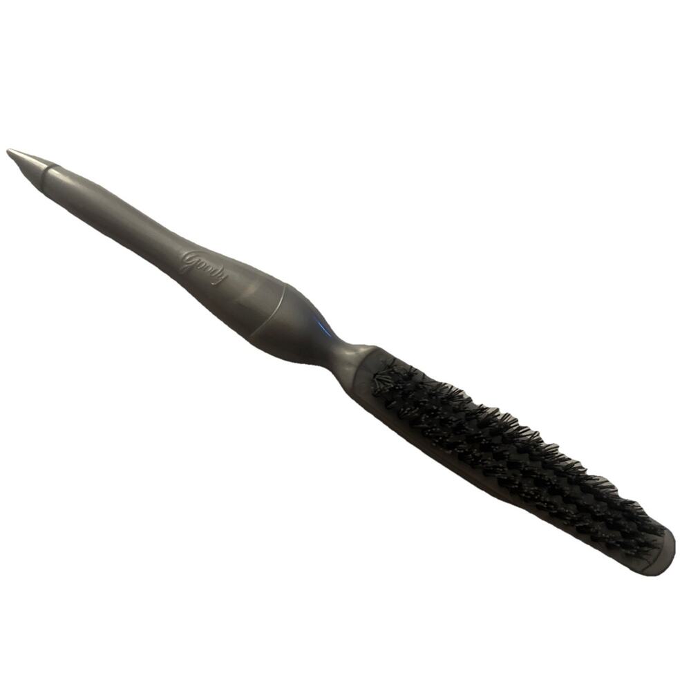 Goody Hair Brush Vtg Gray Plastic Volumizing Nylon Bristle Teasing Pointed 3 Row